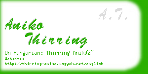 aniko thirring business card